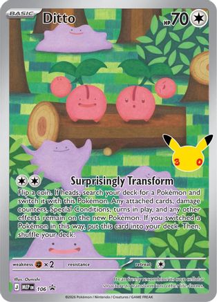 Ditto - 106 (30th Celebration) [ME Mega Evolution Promo] - Holofoil