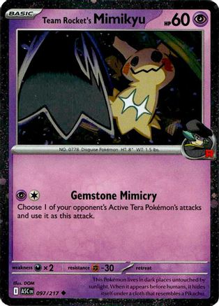 Team Rocket's Mimikyu (097/217) (Cosmos Holo) [Mega Evolution: Pitch Black]