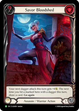 Savor Bloodshed - LGS459 (LGS459) - Flesh and Blood: Promo Cards Cold Foil