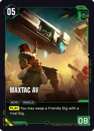 MaxTac AV (080) - Welcome to Night City  Retail
