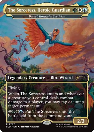 The Sorceress, Heroic Guardian - Derevi, Empyrial Tactician (SLD-2787) [Secret Lair Drop Series]
