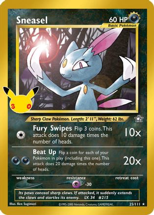 Sneasel - 25/111 [ME 30th Celebration Classic Collection] - Holofoil