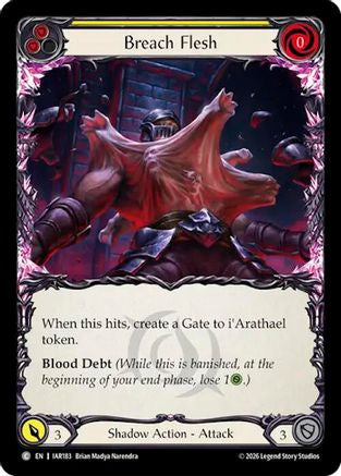 Breach Flesh (Yellow) (IAR183) - Usurp the Shadow Throne Rainbow Foil
