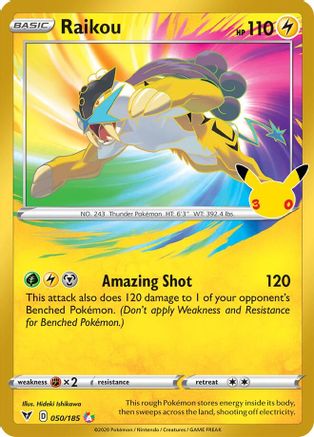 Raikou - 50/185 [ME 30th Celebration Classic Collection] - Holofoil