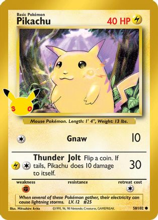 Pikachu - 58/102 [ME 30th Celebration Classic Collection] - Holofoil
