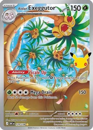 Alolan Exeggutor - 129/128 [ME 30th Celebration] - Holofoil