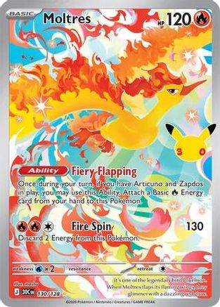 Moltres - 130/128 [ME 30th Celebration] - Holofoil