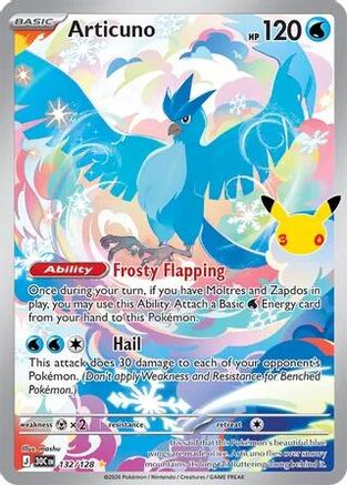 Articuno - 132/128 [ME 30th Celebration] - Holofoil