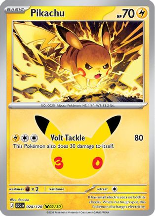 Pikachu - 024/128 [ME 30th Celebration] - Holofoil