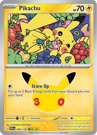 Pikachu - 048/128 [ME 30th Celebration] - Holofoil