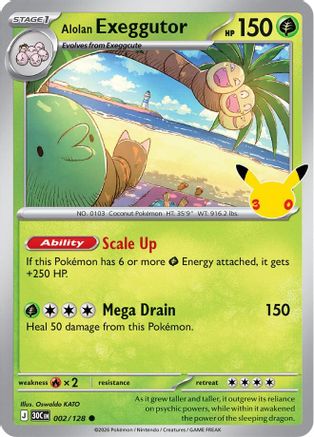 Alolan Exeggutor - 002/128 [ME 30th Celebration] - Holofoil