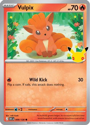Vulpix - 9/128 [ME 30th Celebration] - Holofoil