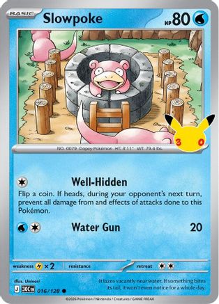 Slowpoke - 16/128 [ME 30th Celebration] - Holofoil