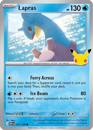Lapras - 017/128 [ME 30th Celebration] - Holofoil