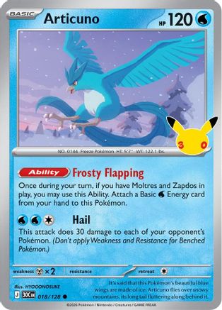 Articuno - 018/128 [ME 30th Celebration] - Holofoil