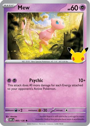 Mew - 65/128 [ME 30th Celebration] - Holofoil