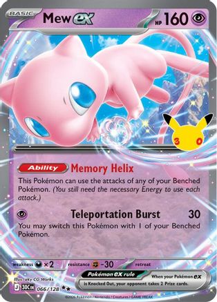 Mew ex - 066/128 [ME 30th Celebration] - Holofoil