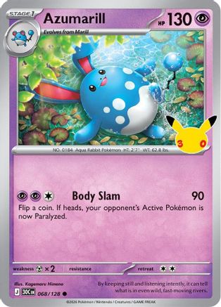 Azumarill - 68/128 [ME 30th Celebration] - Holofoil