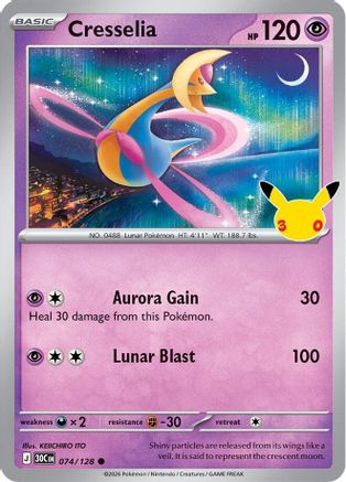 Cresselia - 74/128 [ME 30th Celebration] - Holofoil