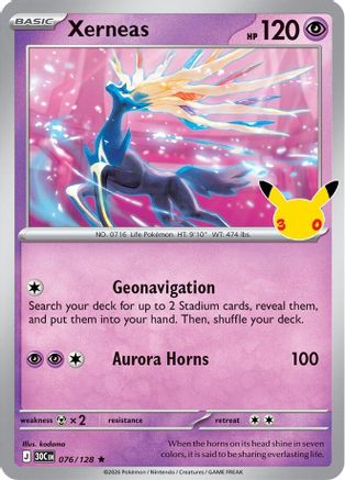 Xerneas - 76/128 [ME 30th Celebration] - Holofoil