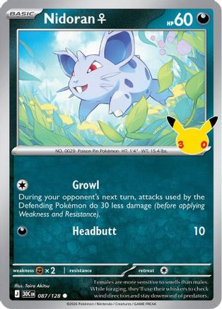 Nidoran F - 87/128 [ME 30th Celebration] - Holofoil