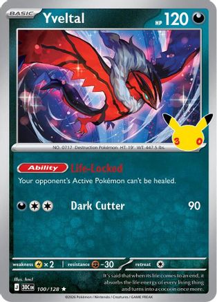 Yveltal - 100/128 [ME 30th Celebration] - Holofoil