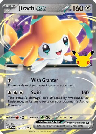 Jirachi ex - 102/128 [ME 30th Celebration] - Holofoil