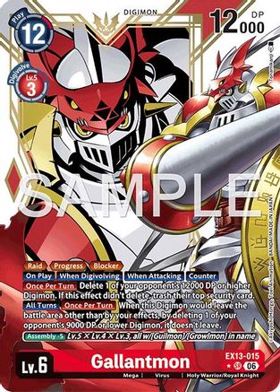 Gallantmon (Alternate Art) (EX13-015) - Chivalrous XIII Foil