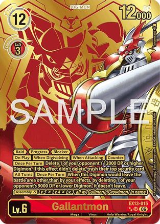Gallantmon (Rare Pull) (EX13-015) - Chivalrous XIII Foil