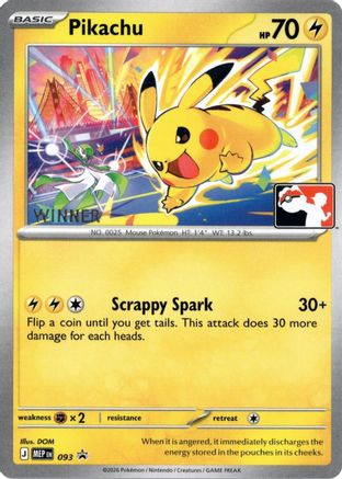 Pikachu - 93 (Winner) [ME Mega Evolution Promo]
