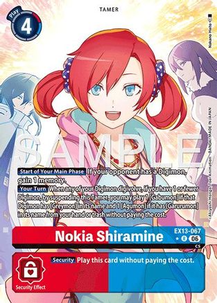 Nokia Shiramine (Alternate Art) (EX13-067) - Chivalrous XIII Foil