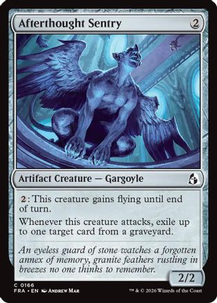 Afterthought Sentry (FRA-166) [Reality Fracture] Foil