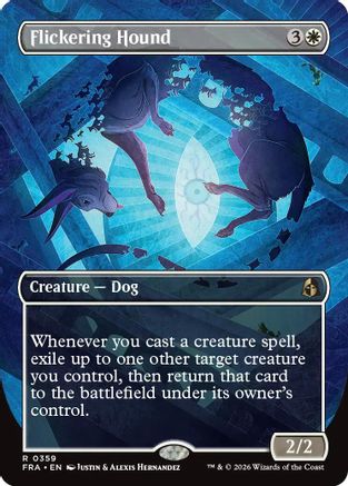 Flickering Hound (Borderless) (FRA-359) [Reality Fracture] Foil