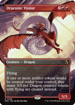 Draconic Visitor (Borderless) (FRA-368) [Reality Fracture] Foil