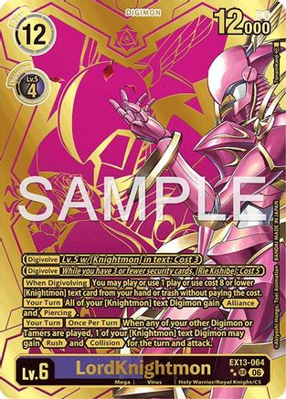 LordKnightmon (Rare Pull) (EX13-064) - Chivalrous XIII Foil