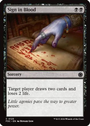 Sign in Blood (FDC-125) [Commander: Foundations]
