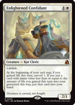 Enlightened Confidant (PPFRA-005) [Promo Pack: Reality Fracture] Foil
