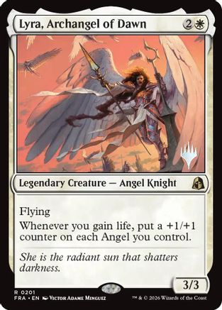 Lyra, Archangel of Dawn (PPFRA-201) [Promo Pack: Reality Fracture] Foil