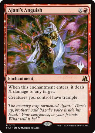 Ajani's Anguish (PPFRA-072) [Promo Pack: Reality Fracture] Foil