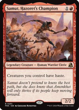 Samut, Hazoret's Champion (PPFRA-251) [Promo Pack: Reality Fracture] Foil