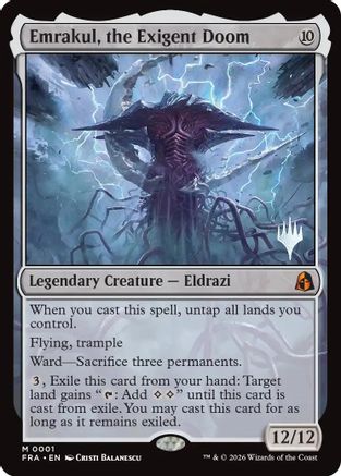 Emrakul, the Exigent Doom (PPFRA-001) [Promo Pack: Reality Fracture] Foil