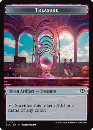 Treasure // Food Double-Sided Token (SOS-12 // 27) [Secrets of Strixhaven] Foil