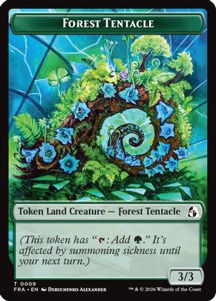 Forest Tentacle // Beast Double-Sided Token (FRA-9 // 8) [Reality Fracture] Foil