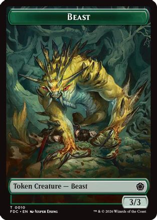 Beast // Phyrexian Beast Double-Sided Token (FDC-10 // 11) [Commander: Foundations]