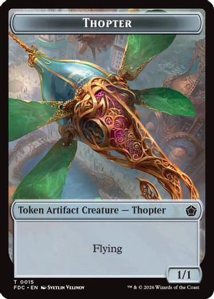 Thopter // Myr Double-Sided Token (FDC-15 // 14) [Commander: Foundations]