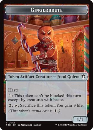 Gingerbrute // Jace Double-Sided Token (FRC-12 // 5) [Commander: Reality Fracture] Foil