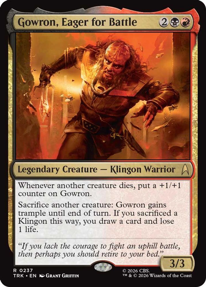 Gowron, Eager for Battle (TRK-237) [Star Trek] Foil