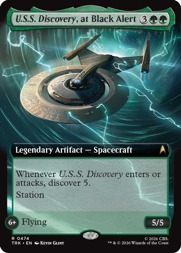 U.S.S. Discovery, at Black Alert (Extended Art) (TRK-474) [Star Trek]