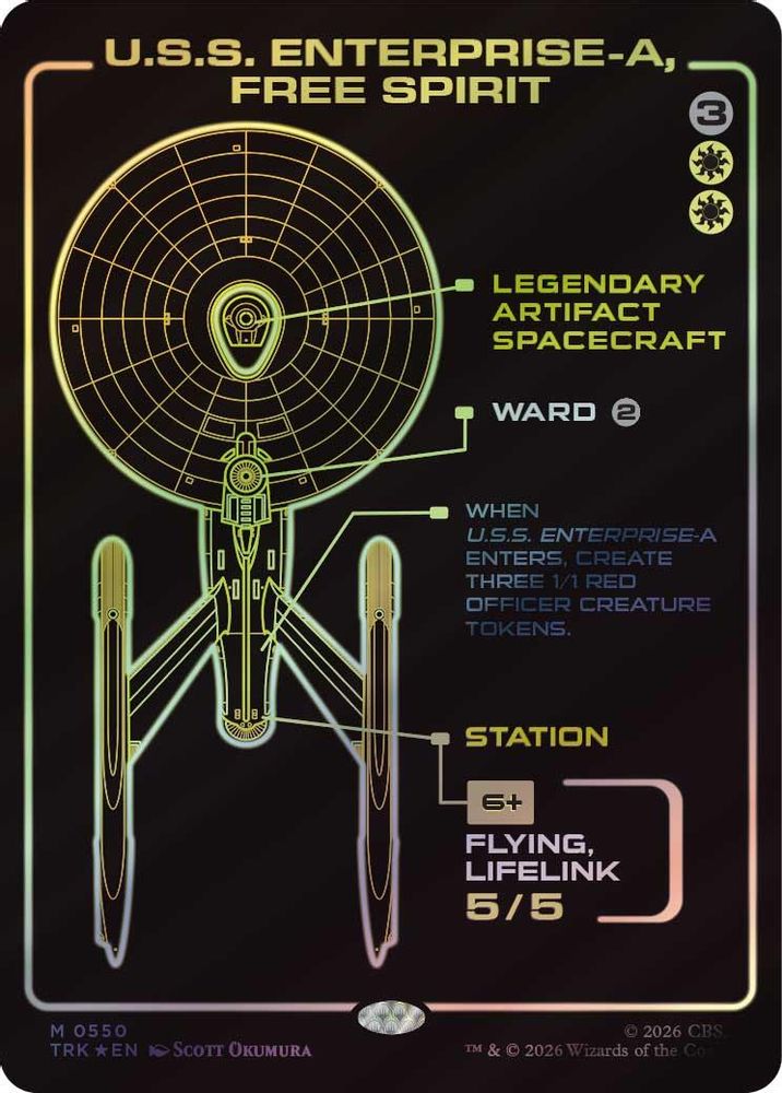 U.S.S. Enterprise-A, Free Spirit (Showcase) (TRK-550) [Star Trek] Foil