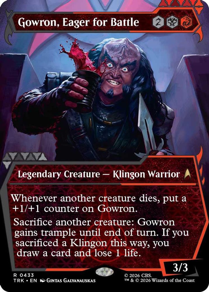 Gowron, Eager for Battle (Showcase) (TRK-433) [Star Trek] Foil